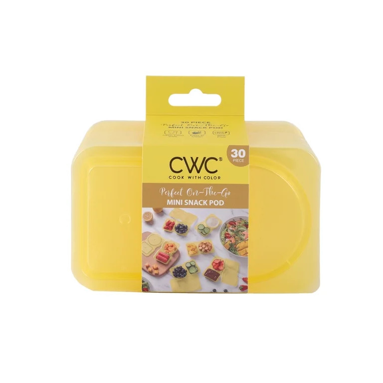 CWC 30PC 2 COMPARTMENT SNACK BOX Yellow | Walmart (US)