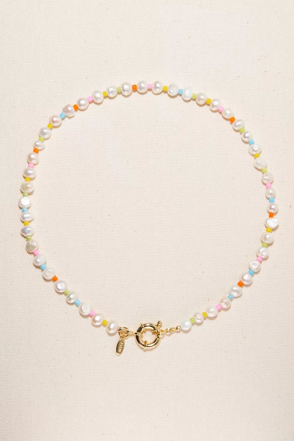 Joey Baby Sakura Pearl & Pastel Rainbow Necklace | Urban Outfitters (US and RoW)