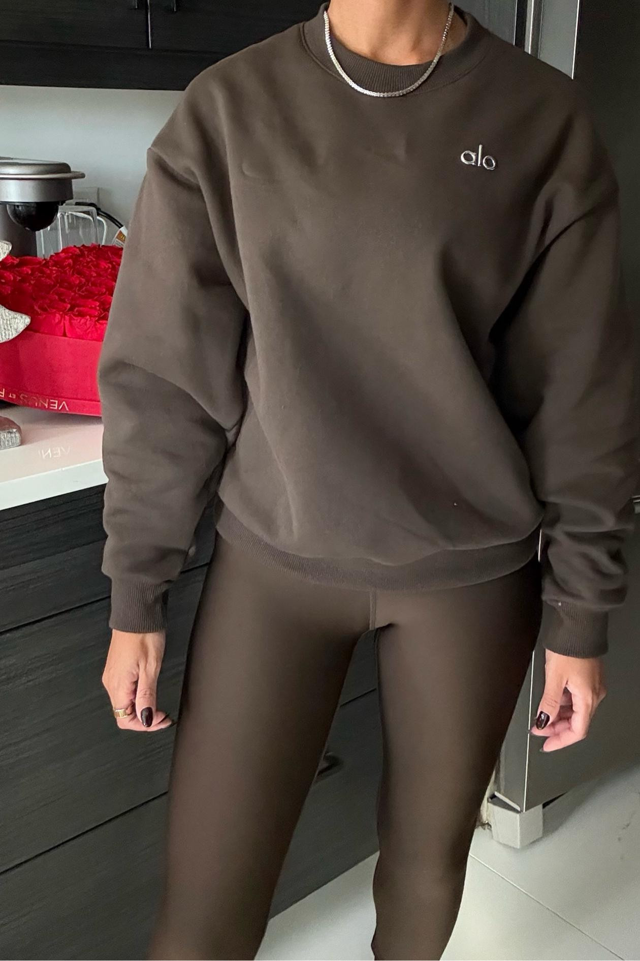 an alo espresso matching set ! 🤎

airlift legging, accolade sweatshirt, athleisure, lounge, pilates, yoga. 

#LTKSaleAlert #LTKfitnessgoals #LTKActive