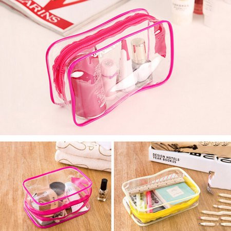 Buytra Pvc Clear Plastic Pouch Travel Bathing Toiletry Zipper Cosmetic Bag | Walmart (US)