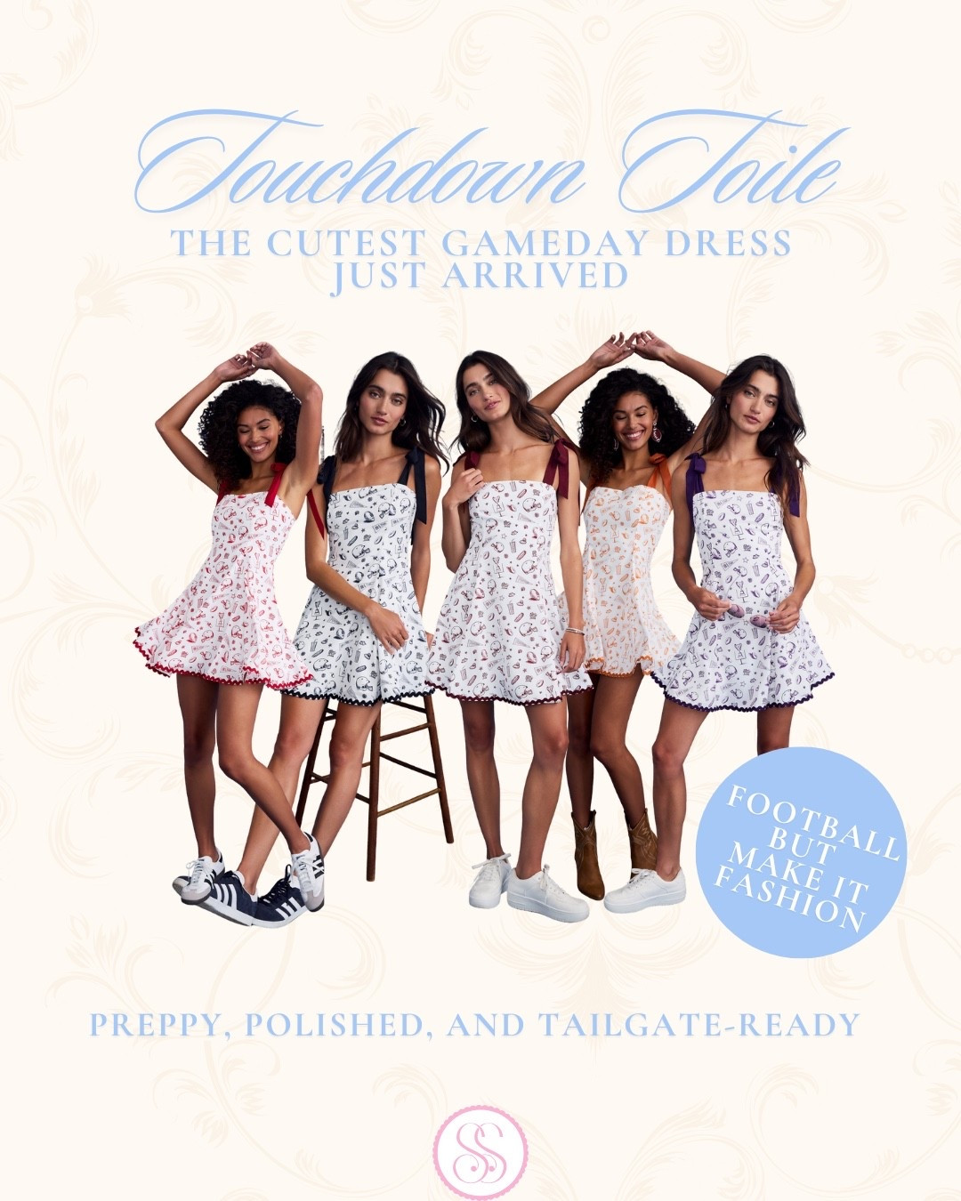 Preppy gameday dress alert 💫 If you’re searching for the cutest gameday outfits or preppy college football dresses, this is the one going viral for a reason. 🎀

This toile gameday dress is giving southern tailgate energy meets timeless prep. With 5 school-friendly colorways, it's perfect for SEC gamedays, tailgates, sorority events, or just serving main character energy in the student section. 👏

💡 Whether you’re shopping for:
• Gameday dresses under $100
• Cute football game outfits for college
• Preppy gameday outfit inspo
• What to wear to a college football game
— this look checks every box.

Style it with white sneakers, cowboy boots, or a glass of sweet tea. (Bonus points if you add a bow. 🤍)

✨ Everything is linked! 

#PreppyStyle #GameDayStyle #CollegeFootball #GameDayDress #SECFootball #FallOutfit #CollegeGameDay

#LTKSeasonal #LTKFindsUnder100