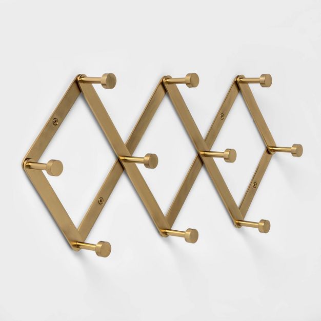 Accordion Decorative Hook Rack Brass - Project 62&#8482; | Target