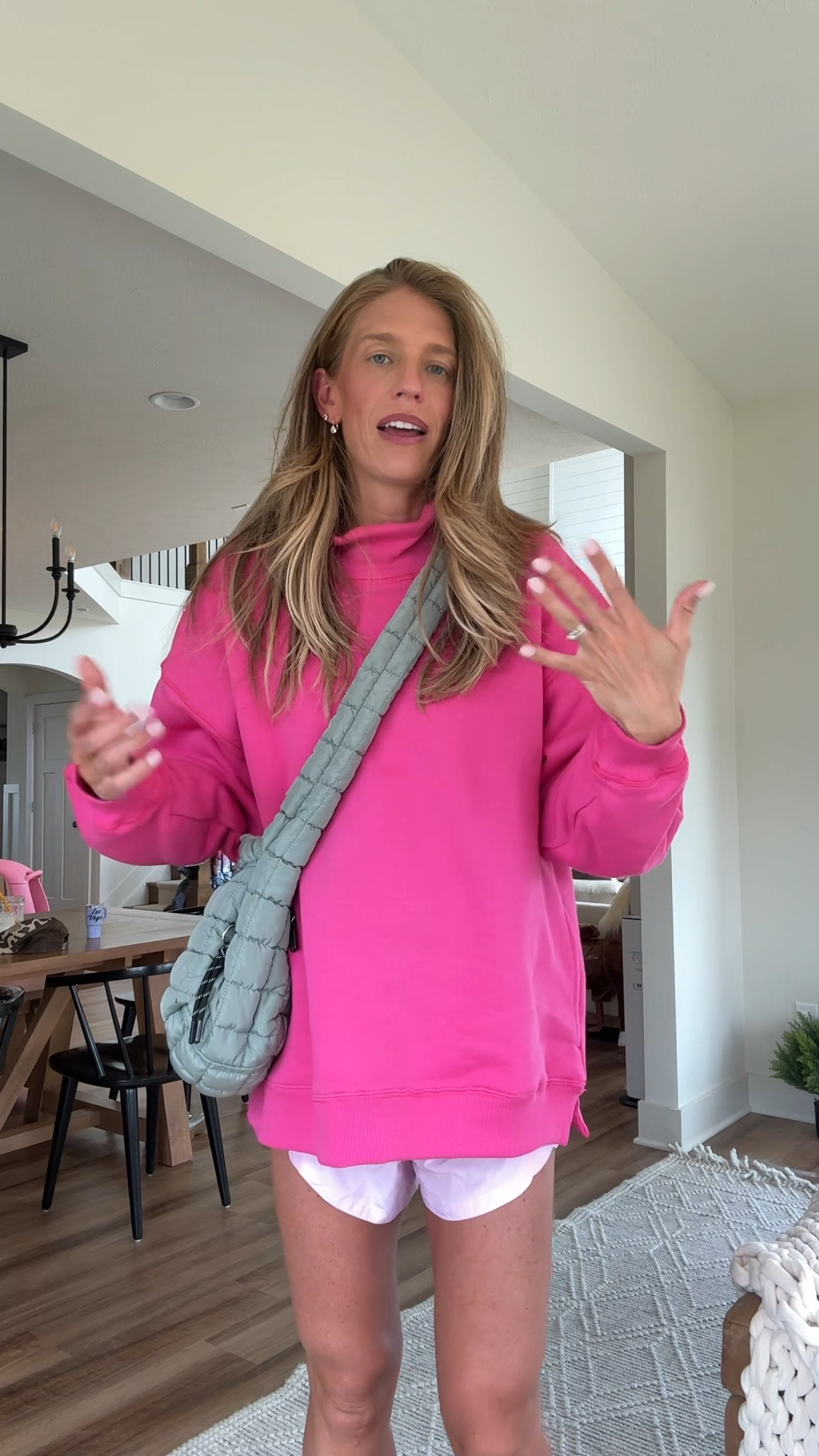 Outfit I wore running errands today while 37 weeks pregnant and a toddler mom. Wearing my usual mediums in everything.  I love that these shorts have so much stretch that they grow with my bump.  I wore this exact pair for running when I wasn’t pregnant and they have SO MUCH STRETCh to the,   Entire outfit is part of a promo right now: Right now when you spend $150 Get $50 code to spend later (ends Friday 3.27 @ 11:59pm EST 

@FPMovement and #FPMovementPartner

#LTKootd #LTKActive #LTKmomlife