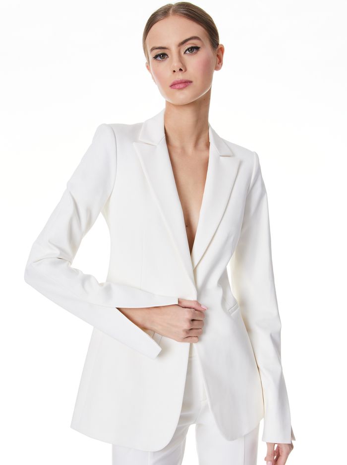 BREANN LONG FITTED BLAZER | Alice + Olivia