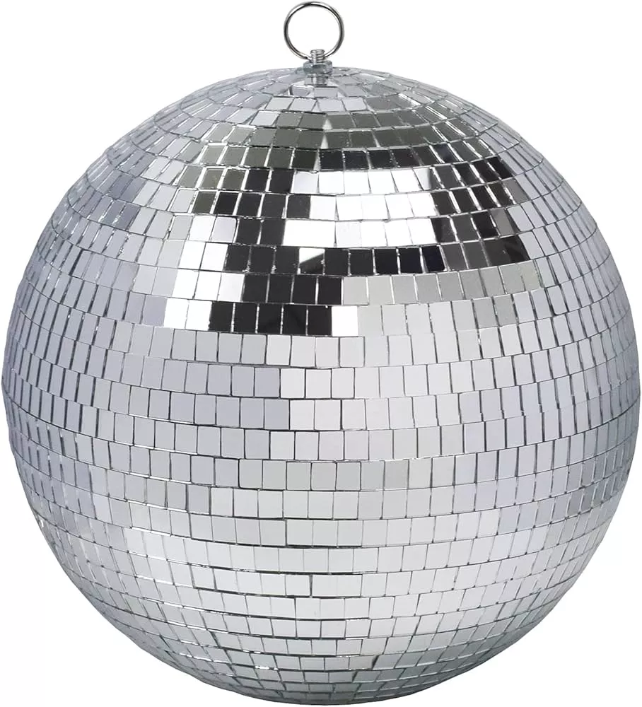 8 Inch Mirror Disco Ball Great for Stage Lighting Effect or as a Room  decor. (Gold)