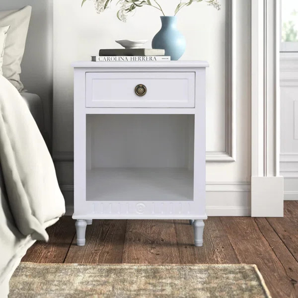 Britten 25.5'' Tall 1 Drawer Solid Wood Nightstand | Wayfair North America
