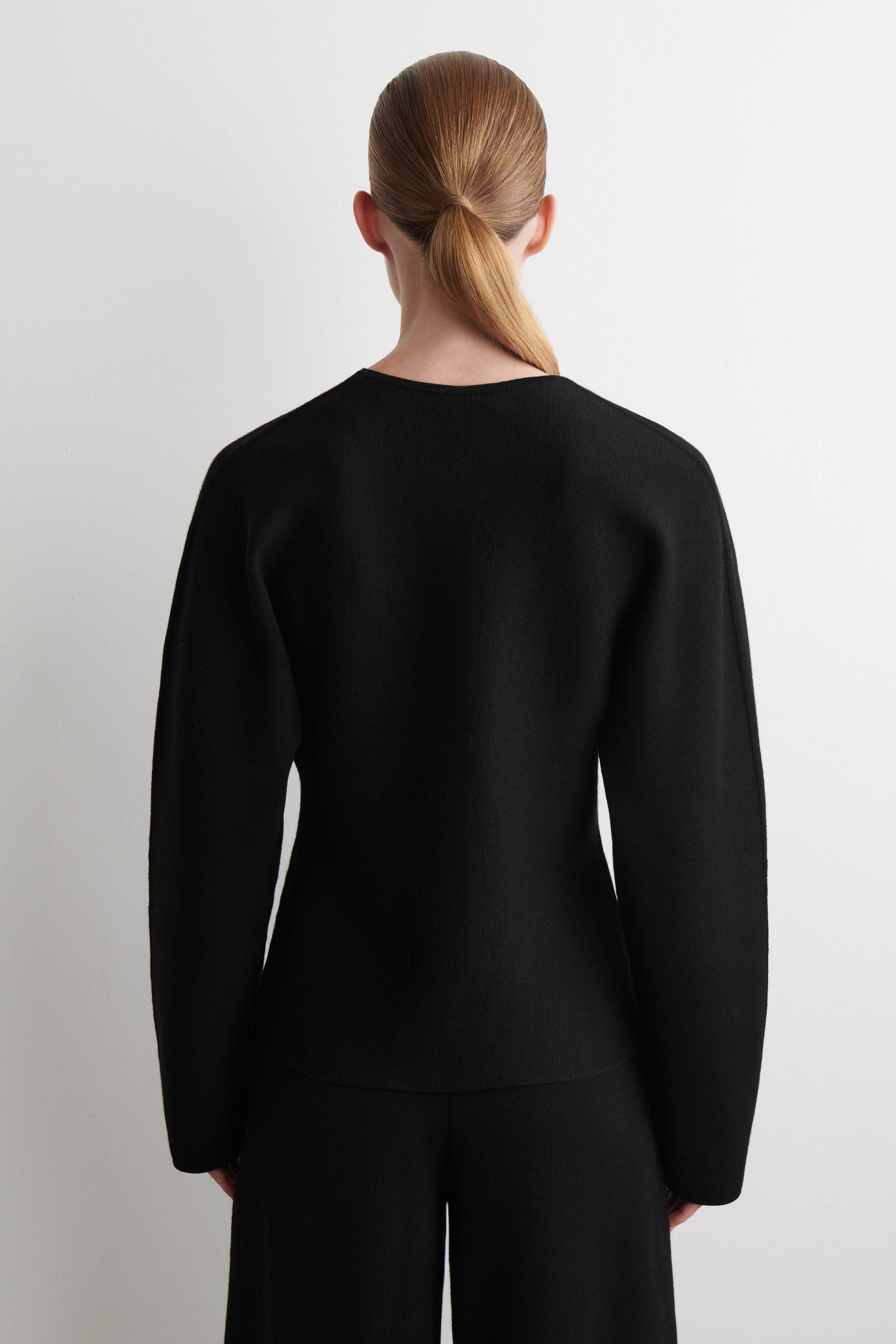 SCULPTED WOOL CARDIGAN - BLACK | COS GB | COS UK
