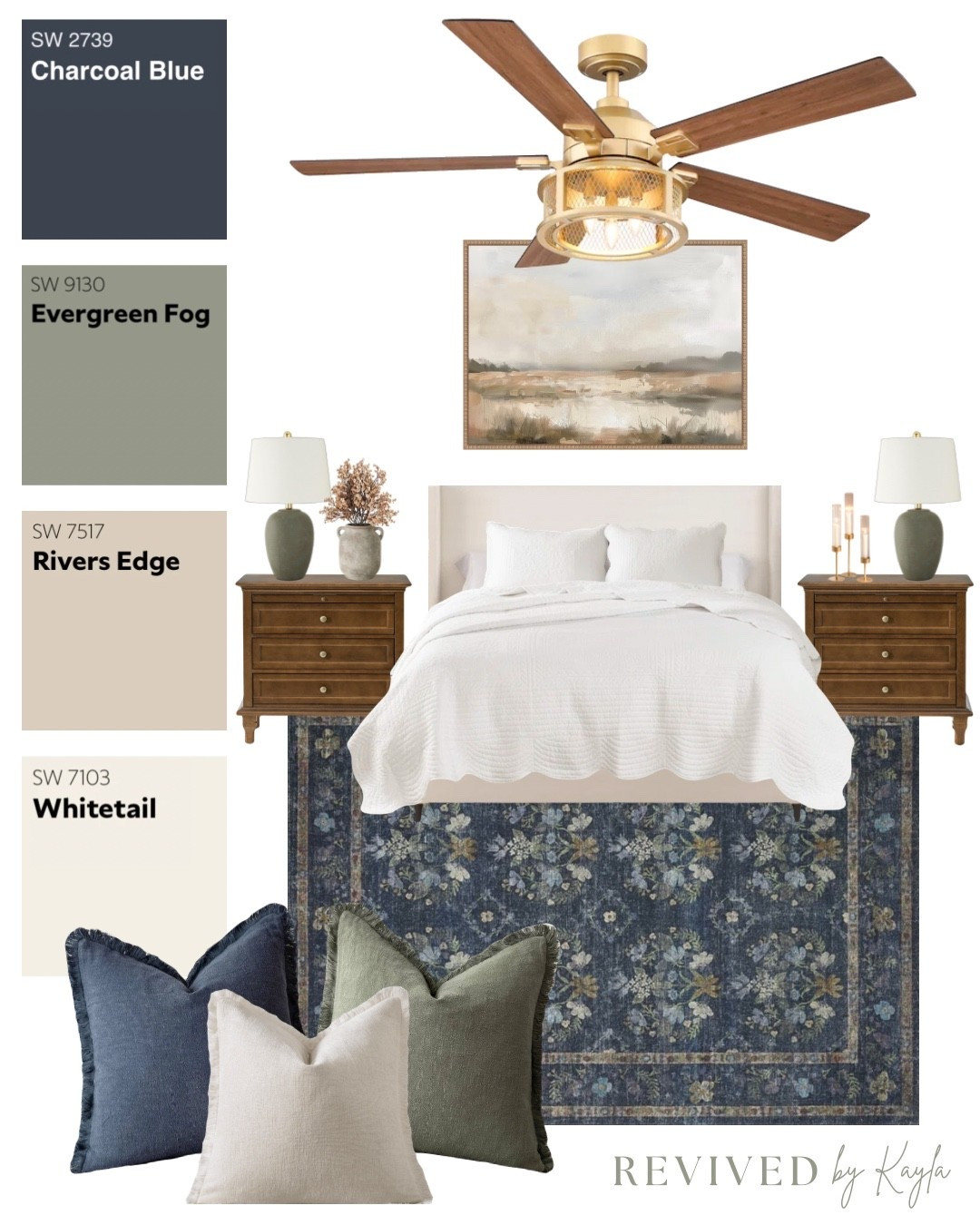 Navy blue and green bedroom design mood board ✨

#bedroom #bedroomdecor #bedroomdesign #homedecor #interiordecor #home #decor #design #modernhome #olivegreen #navyblue #moodboard #homestyle #modern #cozy #homeinspo #sherwinwilliams #amazon #wayfair #amazonhome #primeday

#LTKHome