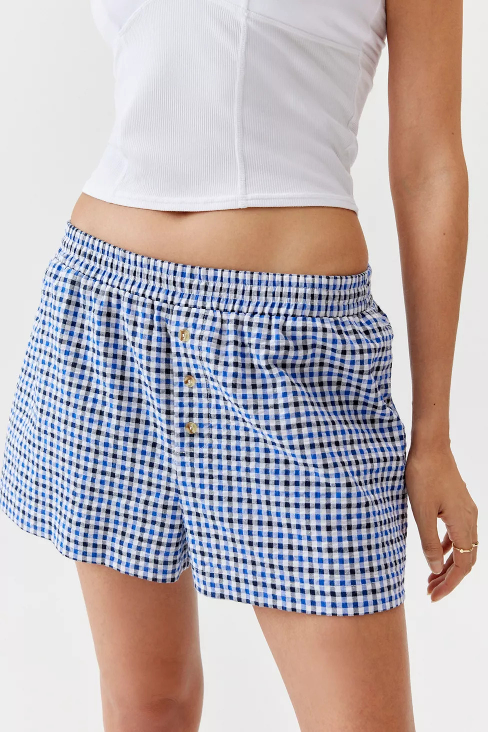 Urban Renewal Remnants Made In LA Button Front Boxer Short | Urban Outfitters (US and RoW)