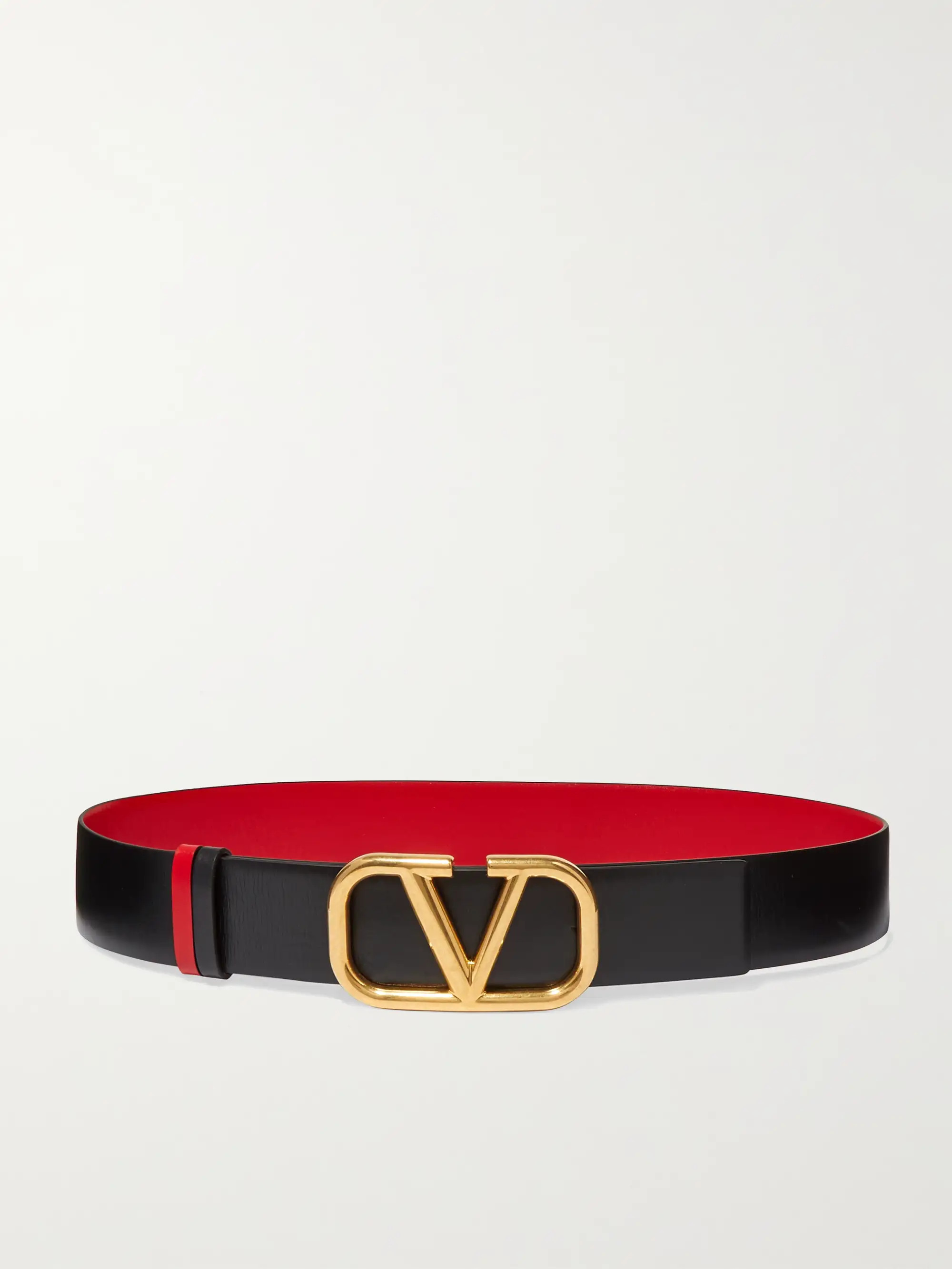 Valentino Garavani VLOGO reversible leather belt | NET-A-PORTER (US)