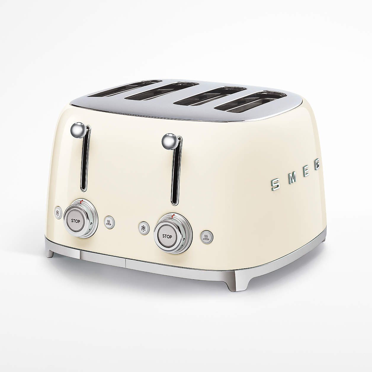 SMEG Cream 4x4-Slice Retro Toaster + Reviews | Crate & Barrel | Crate & Barrel