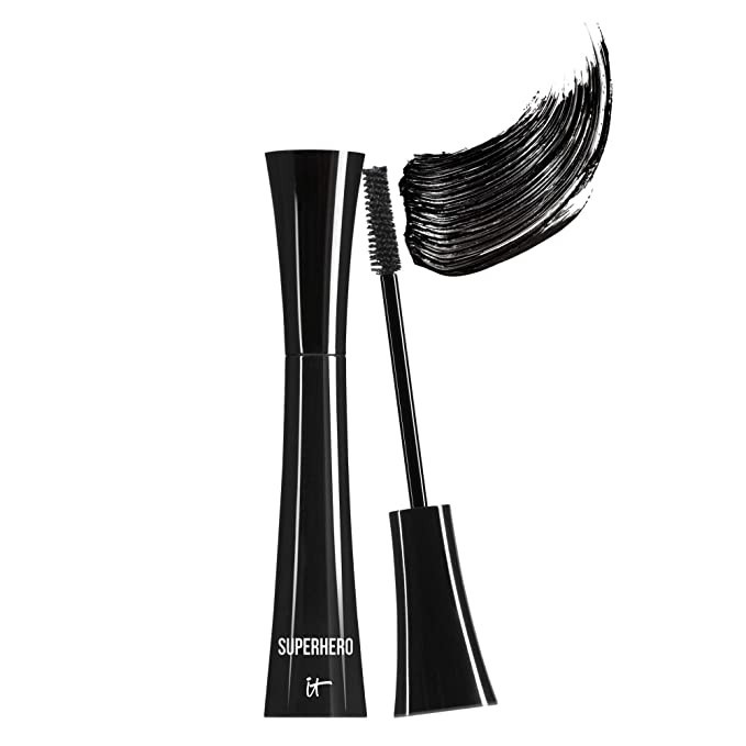 IT Cosmetics Superhero Mascara, Super Black- Elastic Stretch Volumizing & Lengthening Mascara - L... | Amazon (US)