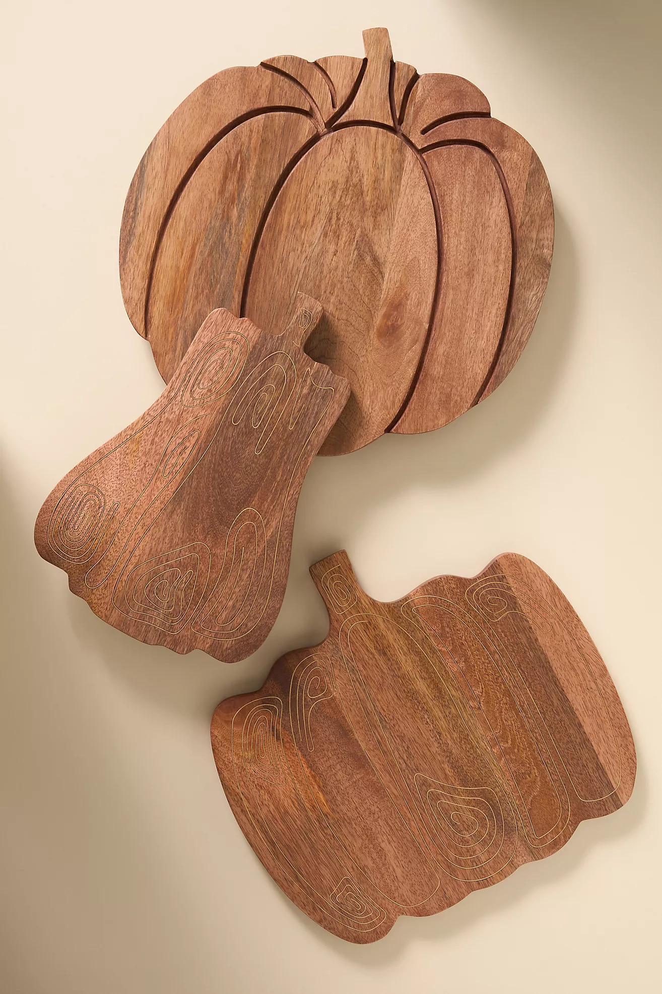 Wood Inlay Pumpkin Cheese Board | Anthropologie (US)