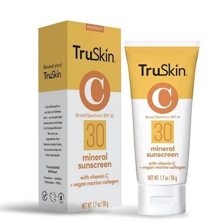 TruSkin Mineral Face Sunscreen SPF 30 Mineral Sunscreen for Face with Zinc Oxide Vitamin C & Vegan M | Walmart (US)
