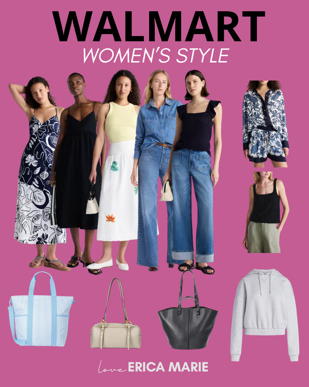 Sharing some of the fastest-selling women's styles at Walmart. Love the black tote bag! 

 #LTKSaleAlert