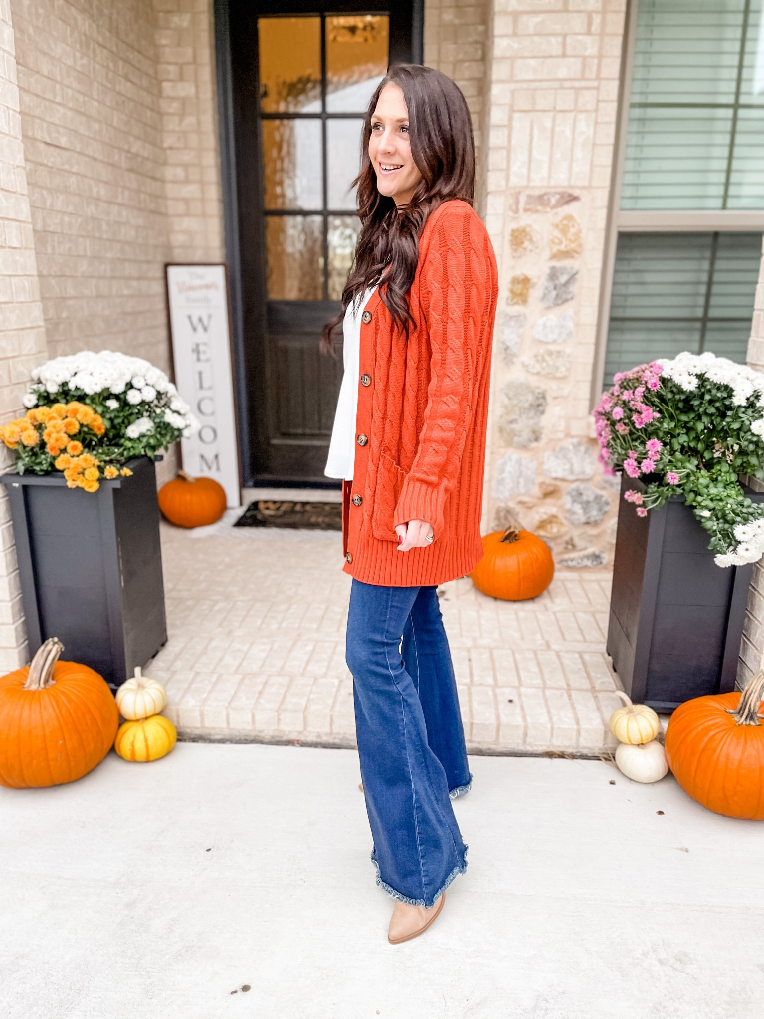 Perfect Thanksgiving Day outfit!
Flare jeans 
Cardigan 
Booties 
Cami
Amazon fashion 

#LTKHoliday #LTKstyletip #LTKunder50