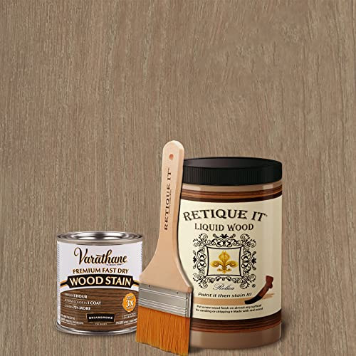 Retique It Liquid Wood - Light Wood Quart - Paint it Then Stain it - Stainable Wood Fiber Paint -... | Amazon (US)