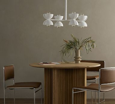 Olive Round Metal Chandelier (28") | Pottery Barn (US)