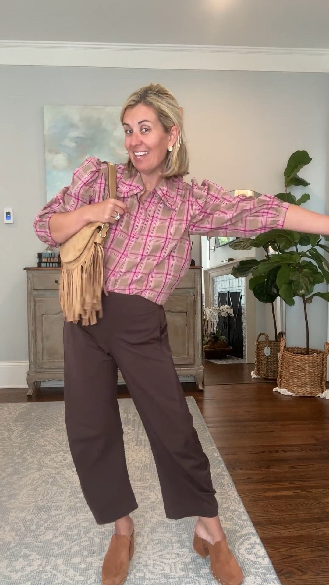 Cuteness overload! Love this look! 
Codes:
*Ruti - FW26 for $55 off 
*Avara  - mixandmatch15
Top - xs
Pants - 4P 
Clogs  - 8 tts

#LTKSaleAlert #LTKOver40 #LTKSeasonal