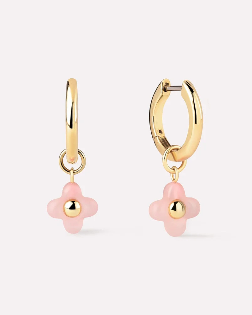 Liora Hoops Rose Quartz | Ana Luisa