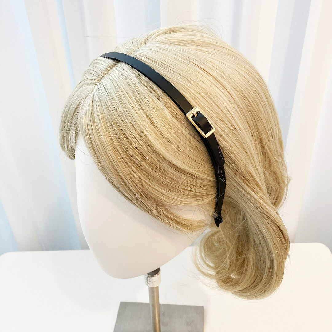 Genuine Leather belt decorated slim quality headband for women, Quality cow skin leather thin wom... | Etsy (US)