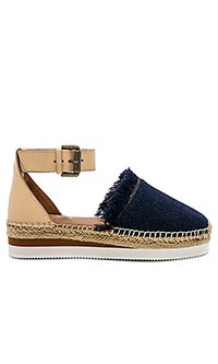 Click for more info about See By Chloe Glyn Flat Espadrille in Denim from Revolve.com