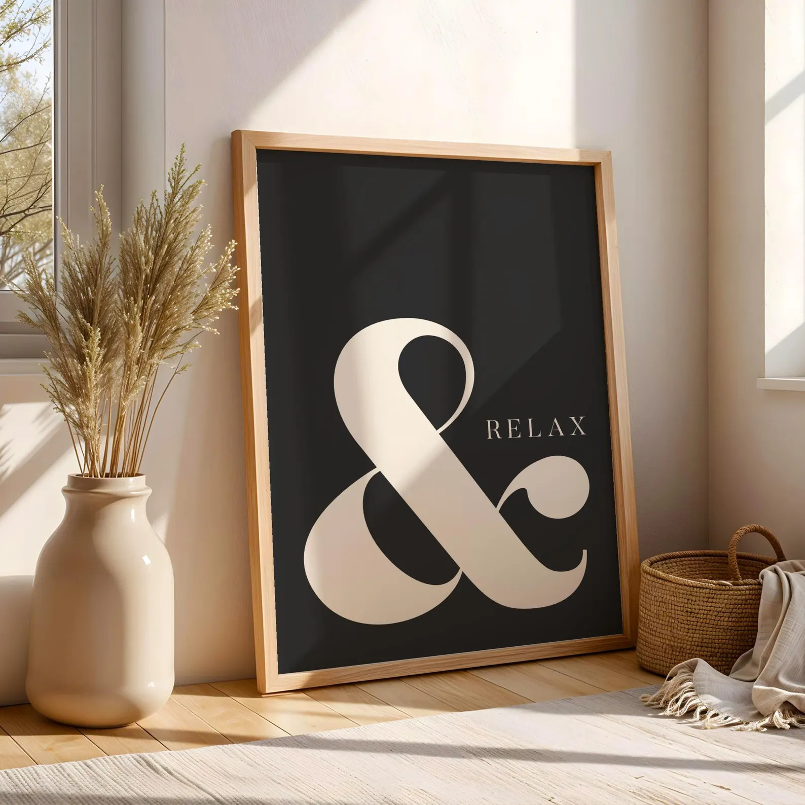 And Relax - Ampersand Wall Art Print | Home Decor for Living Room, Bathroom, Bedroom and Lounge, ... | Etsy (Global)