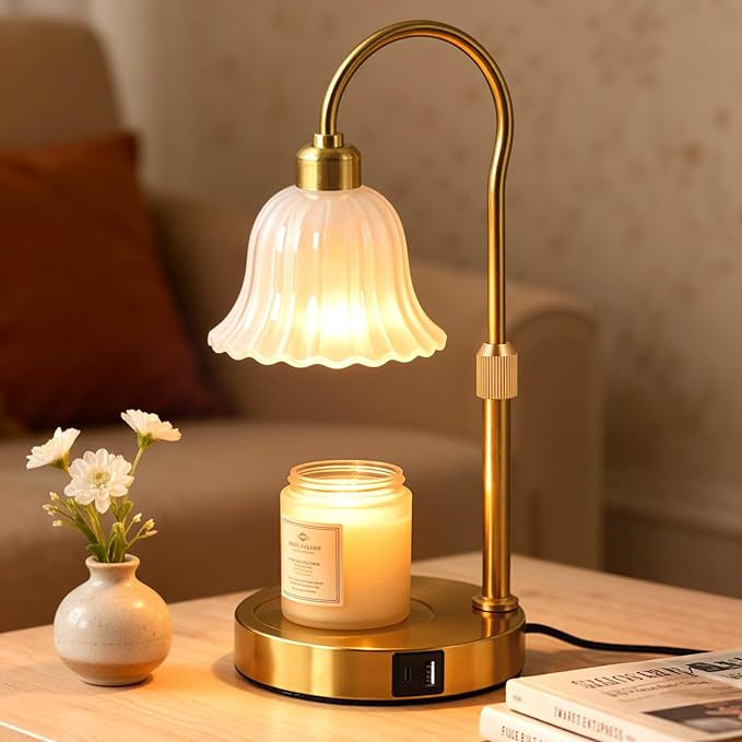 DomeStar Candle Warmer Lamp, Adjustable Height Flower Wax Melting Lamp with Timer & Dimmer for Li... | Amazon (US)