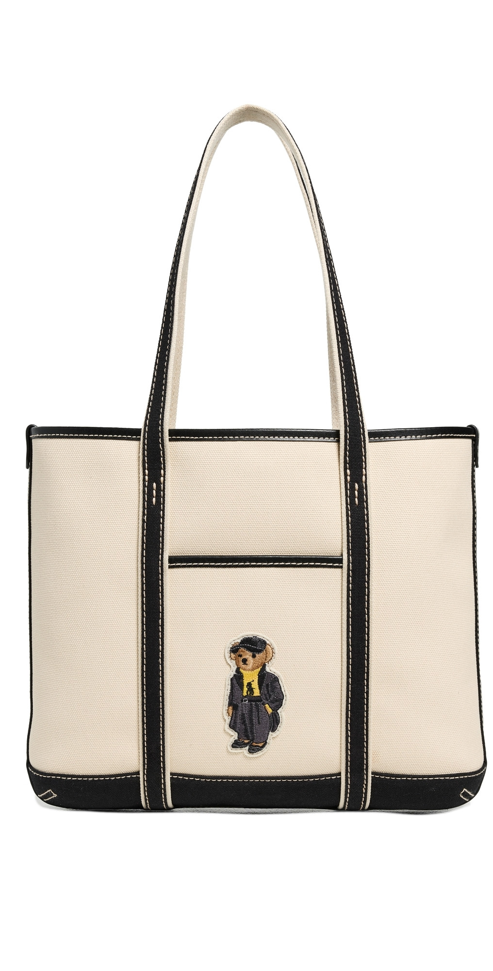 Polo Ralph Lauren Holiday Bear Small Shopper Tote Ecru/Black One Size | Shopbop