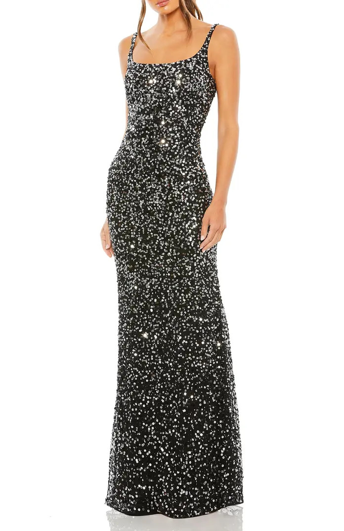 Mac Duggal Women's Sequined Low Back Slip Gown | Nordstrom | Nordstrom