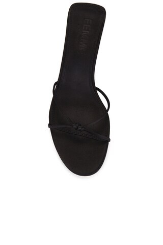 FEMME LA Maeve Slipper in Satin Black from Revolve.com | Revolve Clothing (Global)