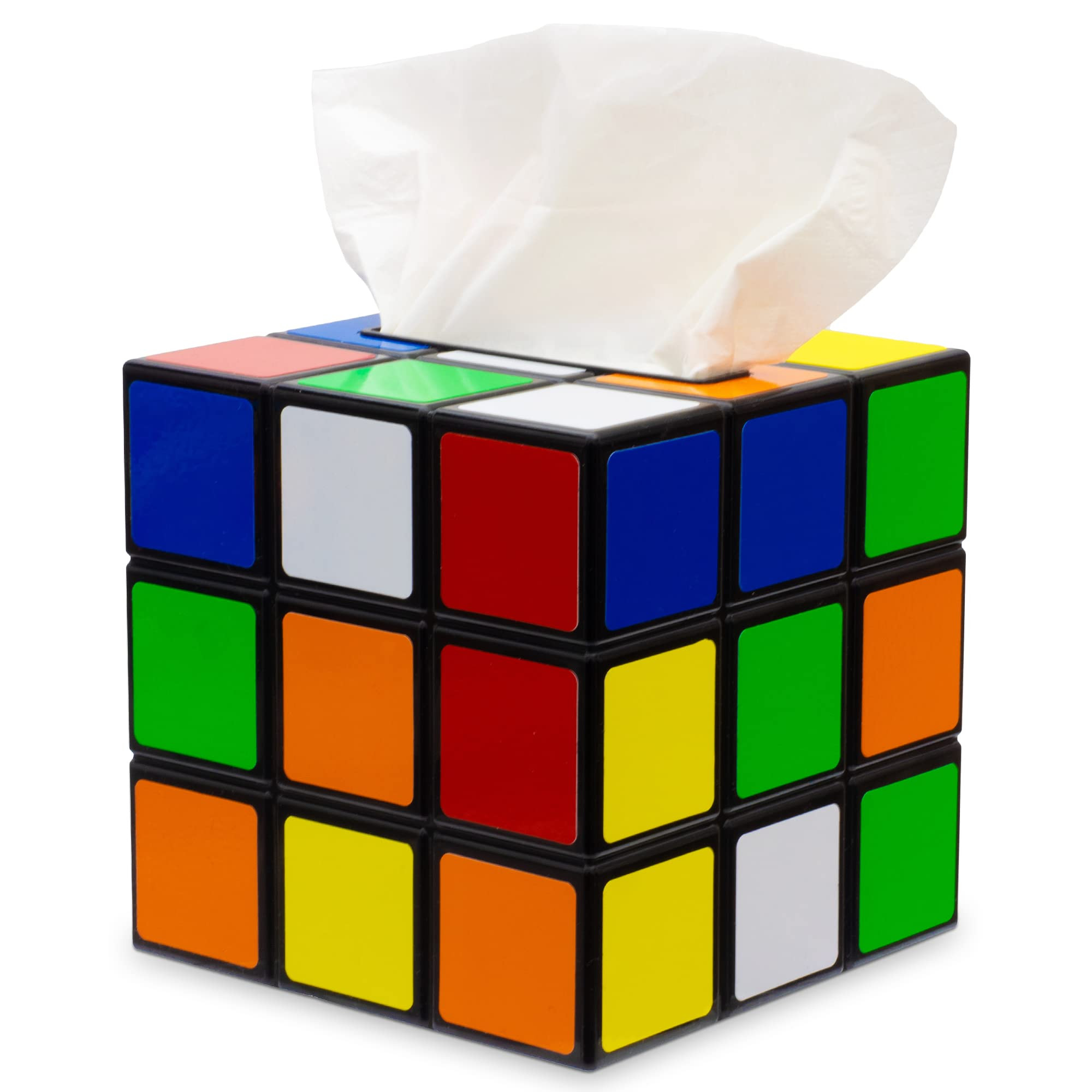 getDigital Plastic Magic Cube Tissue Box Cover, Holder for Square Tissue Boxes with Magnetic Lock... | Amazon (US)