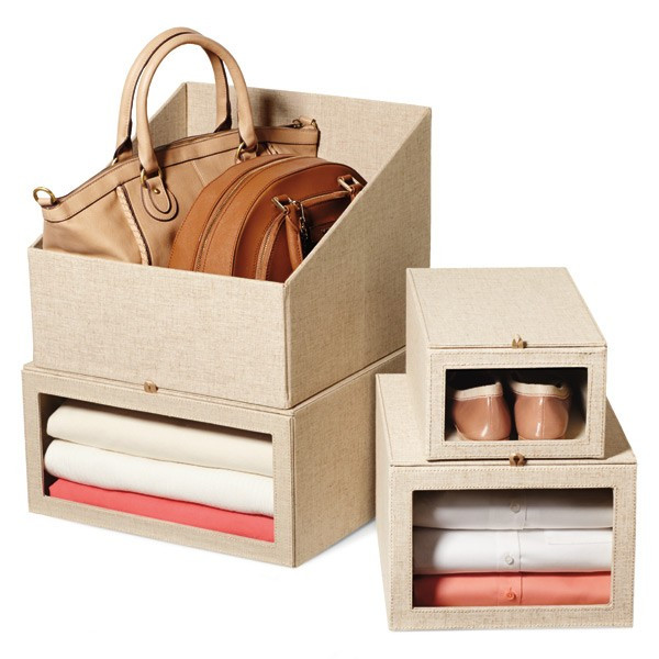 Linen Cambridge Purse Storage Bin | The Container Store