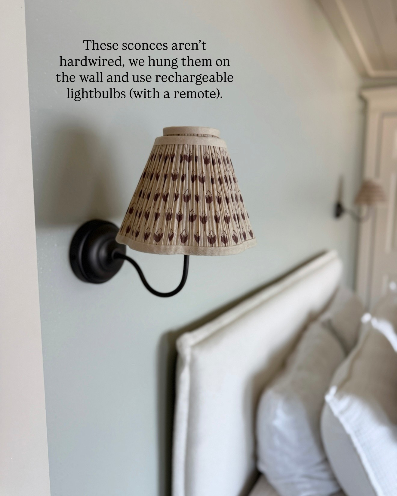 Love these sconces we added in our bedroom at the lake. These are not hardwired in, but I used rechargeable bulbs with a remote  

#LTKHome #LTKFindsUnder100 #LTKSaleAlert