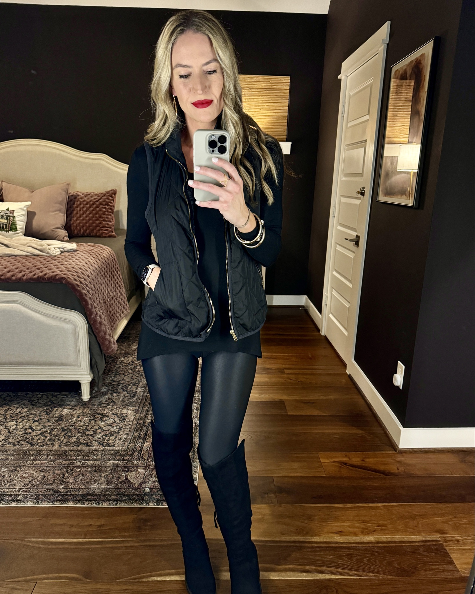 Fall Outfit 🍂 / Winter Outfit ❄️ 

#everypiecefits

Dinner outfit 
All black outfit 
Date night outfit 
Over the knees boot
Booties
Tall boots
Faux leather leggings
Vegan leather leggings 
Puffer vest 



#LTKSaleAlert #LTKOver40 #LTKSeasonal