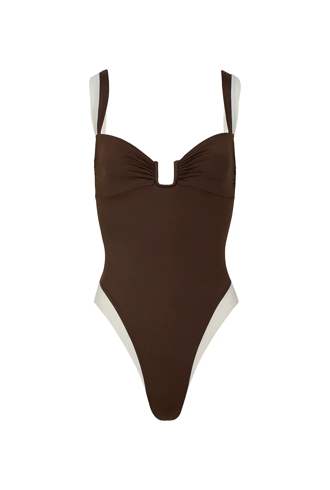 Cannes One Piece - Espresso/Ivory | Away That Day