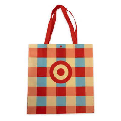 Reusable Bag Tote Bag Summer Red and Blue Plaid | Target