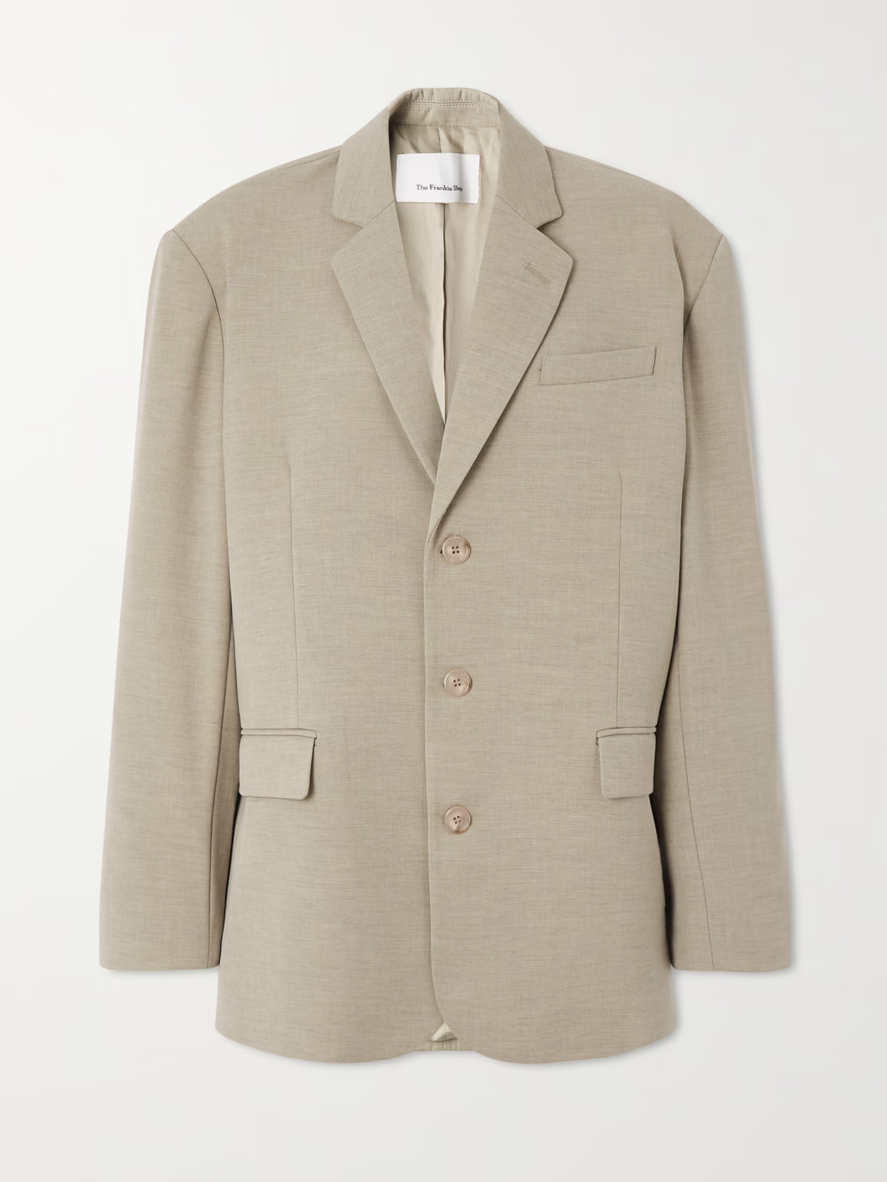 The Frankie Shop - Gelso Oversized Tencel Lyocell-blend Blazer - Neutrals | NET-A-PORTER (US)