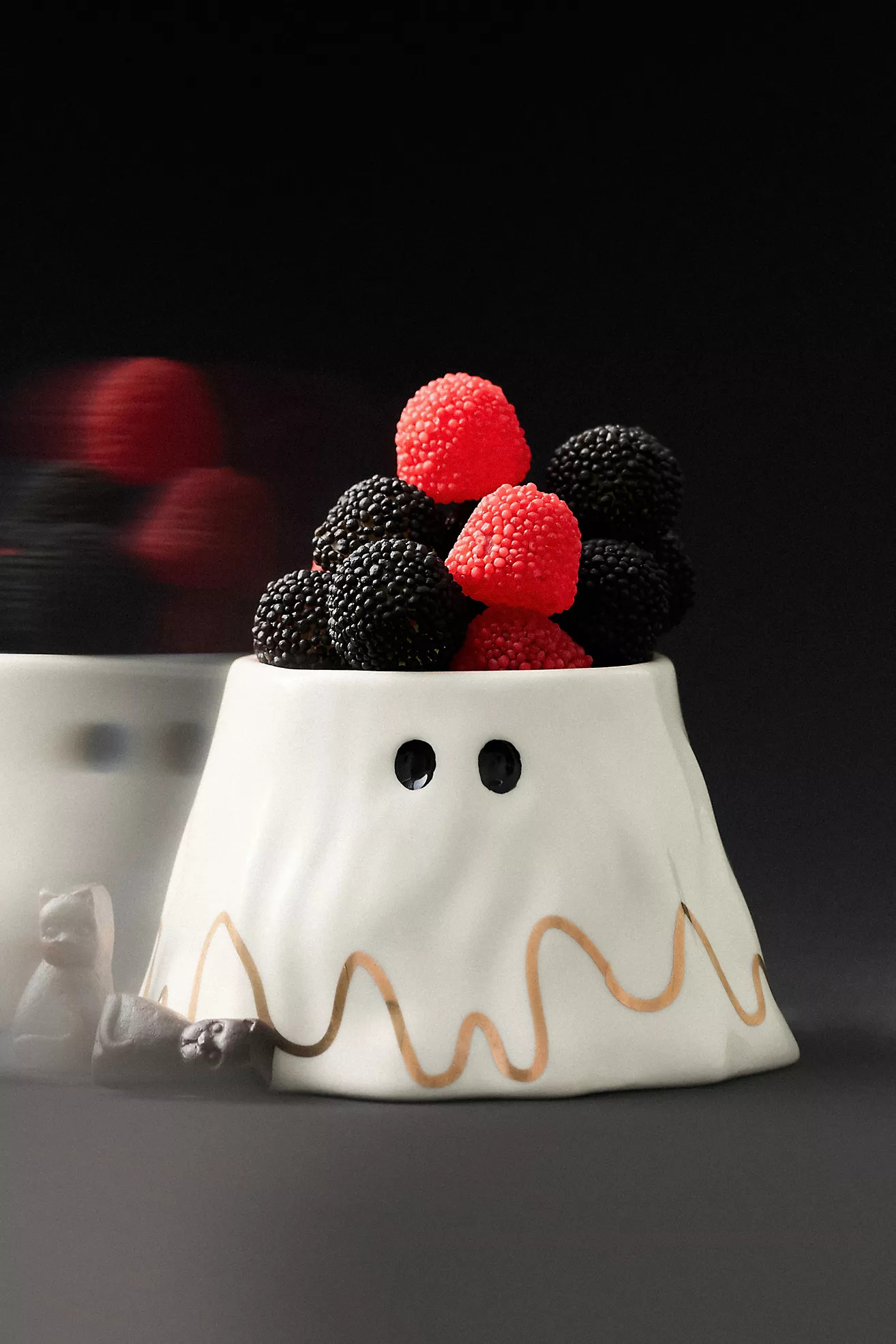 The Mud Fairy Stoneware 24k Gold Accent Ghost Nut Bowl | Anthropologie (US)