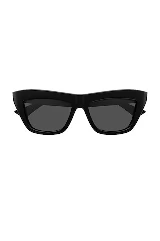 Bottega Veneta Classic Ribbon Cat Eye Sunglasses in Black & Grey from Revolve.com | Revolve Clothing (Global)