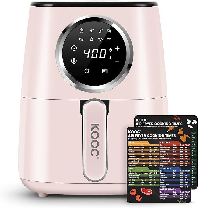 [NEW] KOOC Large Air Fryer, 4.5-Quart Electric Hot Oven Cooker, Free Cheat Sheet for Quick Reference | Amazon (US)