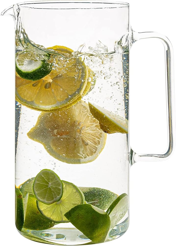 Simax Glass Pitcher, 64 Ounce (2 Quart) Borosilicate Glass, Made in Europe Hot and Cold Safe Iced... | Amazon (US)