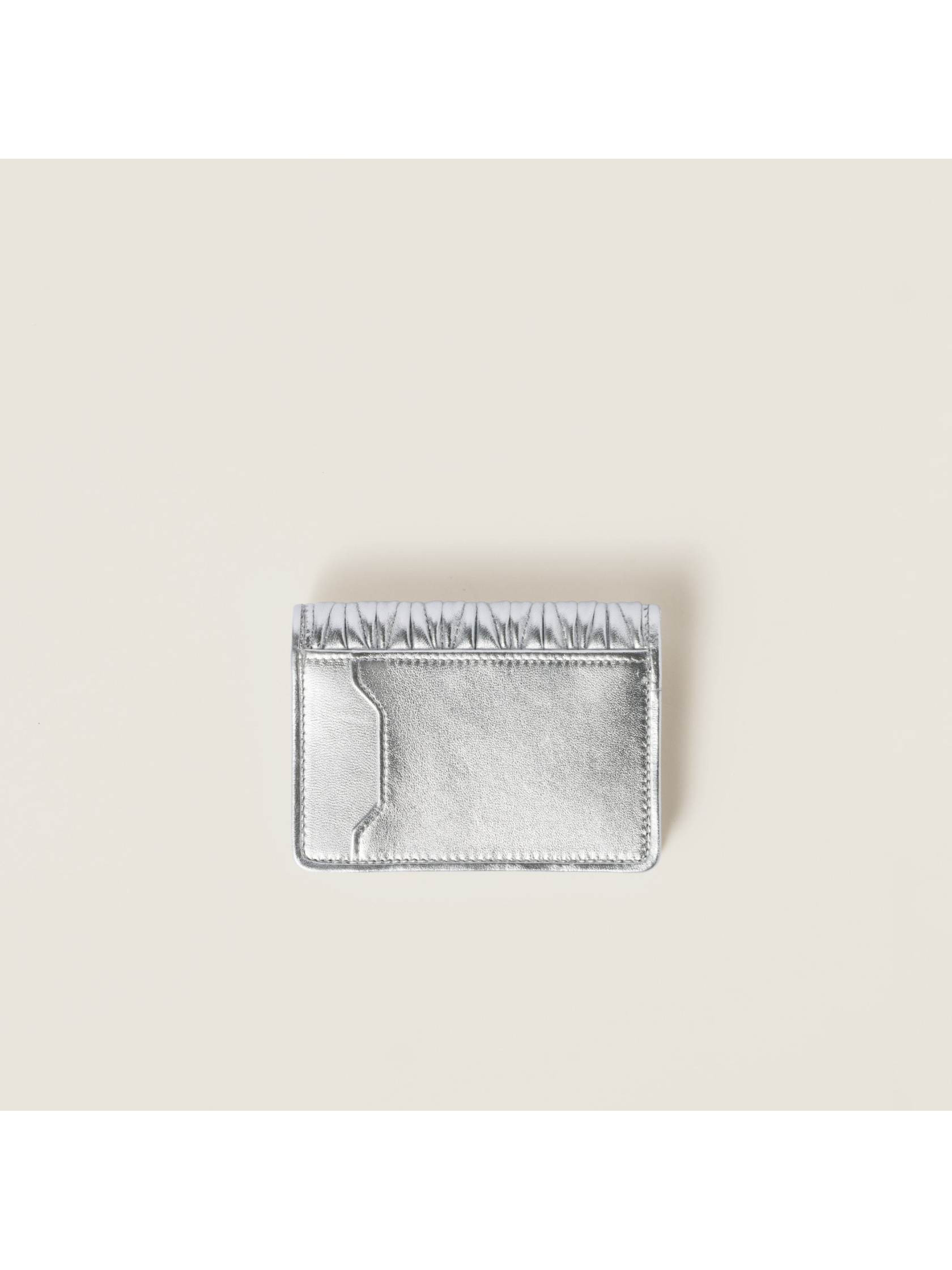 Miu Miu Logo-Lettering Matelassé Cardholder | Senser US