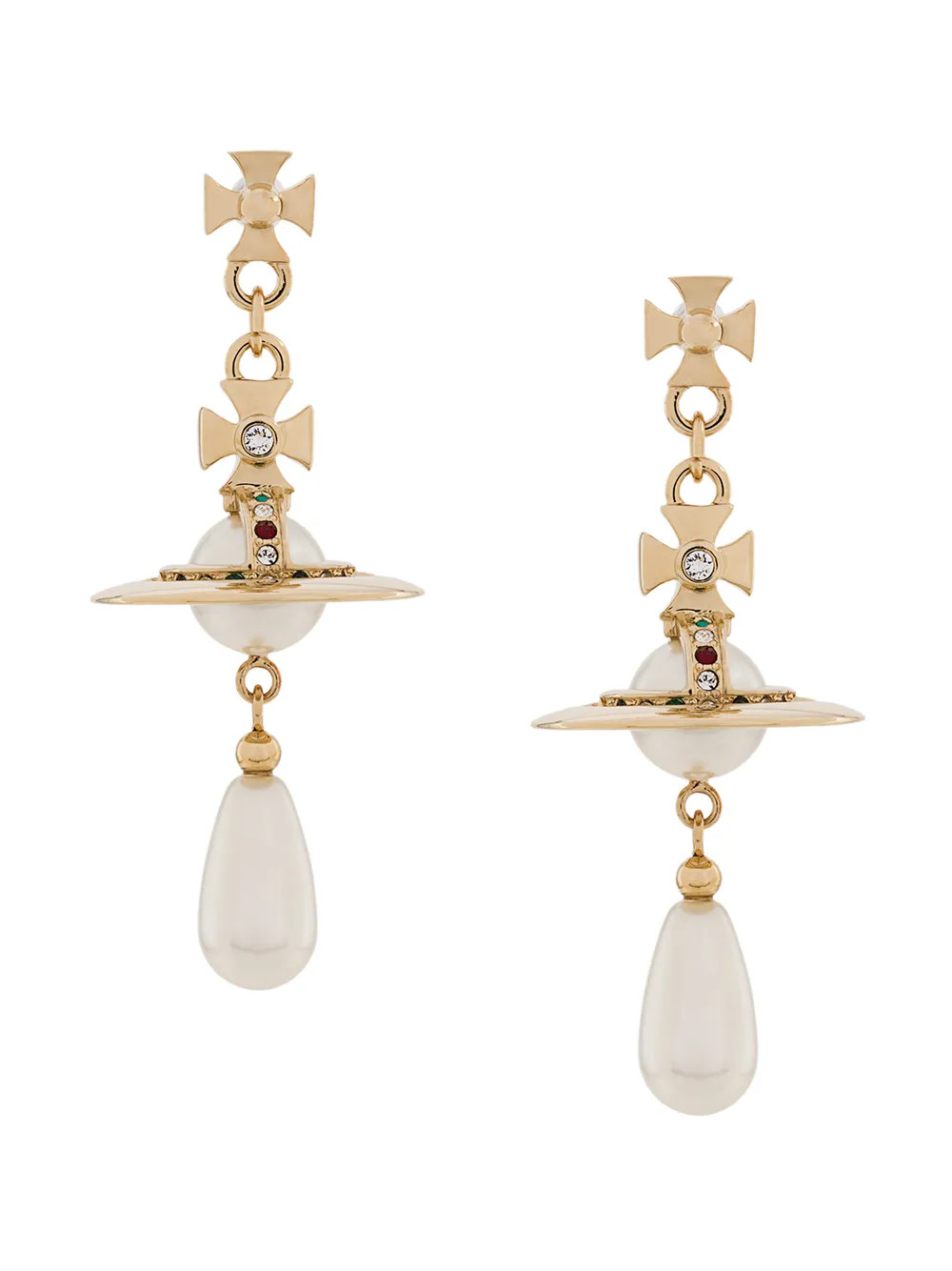 Vivienne Westwood Orb Drop Earrings | Gold | FARFETCH | Farfetch Global