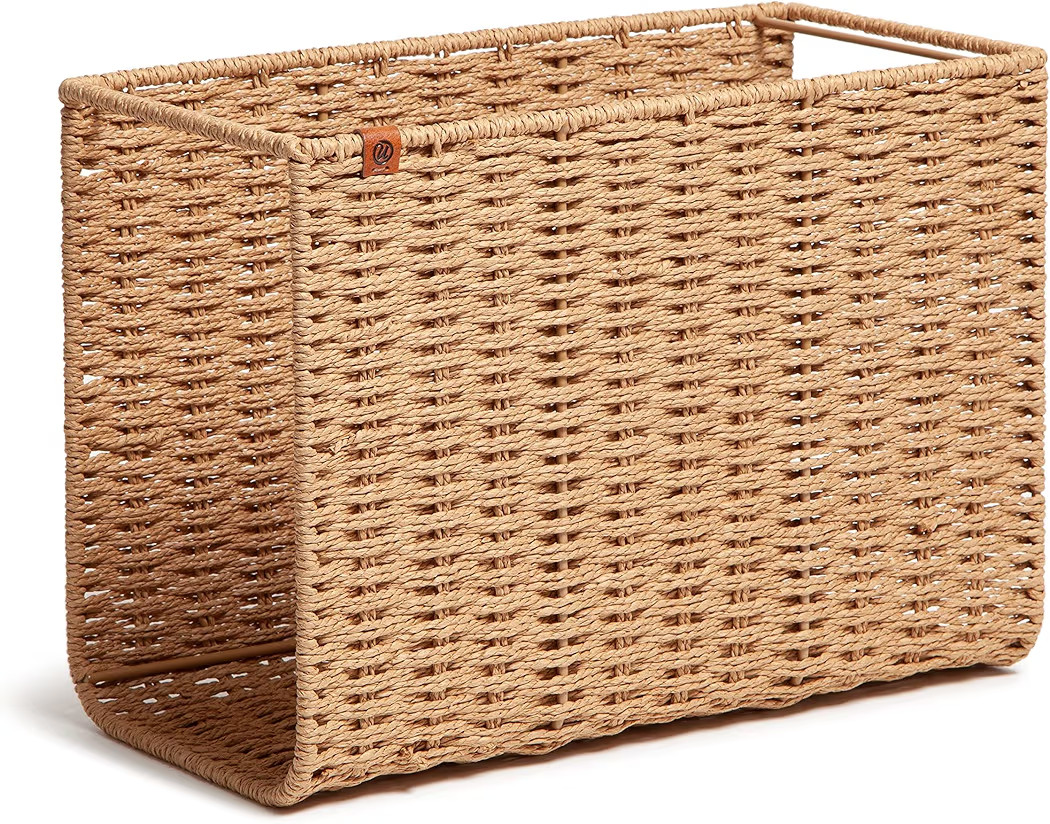 U Brands Woven Hanging File Basket, Office Organization Supplies, 1 Count | Amazon (US)