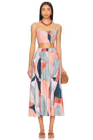 Paula Skirt in Riad Gardens | Revolve Clothing (Global)