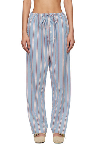 Bode - Blue Regatta Stripe Pyjama Pants | SSENSE