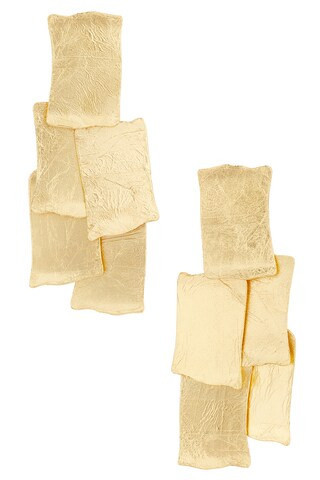 Cult Gaia Brooklyn Earring in Gold Foiled - Metallic Gold. Size all. | FWRD 