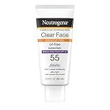 Neutrogena Clear Face Liquid Lotion Sunscreen for Acne-Prone Skin, Broad Spectrum SPF 55 with Heliop | Amazon (US)