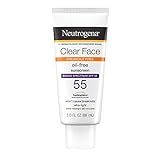 Neutrogena Clear Face Liquid Lotion Sunscreen for Acne-Prone Skin, Broad Spectrum SPF 55 with Heliop | Amazon (US)